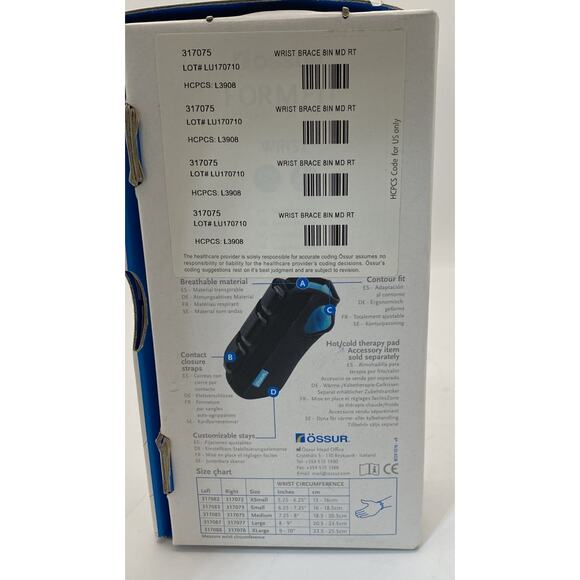 Ossur Formfit Wrist Brace Medium Right - Picture 3 of 3